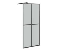 Vidaxl mampara de ducha accesible vidrio templado oscuro 90x195 cm