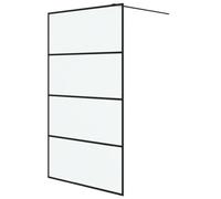 vidaXL Mampara de Ducha Baño Cuarto Accesorios Corredor Pasillo Tocador Entrada Armario Decoración Bañera Vidrio ESG Esmerilado Negro