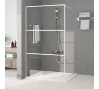 vidaXL Mampara de Ducha Baño Cuarto Accesorios Corredor Pasillo Tocador Entrada Aseo Armario Decoración Bañera Vidrio ESG Transparente Blanco