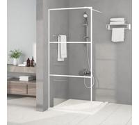 vidaXL Mampara de Ducha Baño Cuarto Accesorios Corredor Pasillo Tocador Entrada Aseo Armario Decoración Bañera Vidrio ESG Transparente Blanco