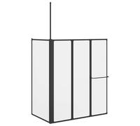 vidaXL Mampara de Ducha 120 x 70 x 137 cm Aluminio, Pantalla de Ducha Rectangular Moderna, solución Plegable para Ahorrar Espacio, Separador contemporáneo