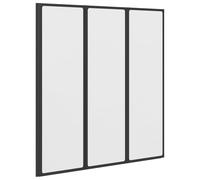 vidaXL Mampara de ducha Negra 132 x 2 x 140 cm Aluminio – Divisor plegable, barrera flexible