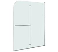 vidaXL Mampara Ducha 1 Hoja Plegable Pivotante + 1 Hoja Fija Cristal Seguridad Vidrio Templado ESG Cabina Baño Transparente Cierre Lateral Bañera