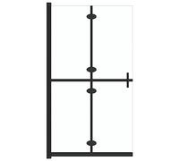 vidaXL Mampara de Ducha Plegable Puerta Cabina Cuarto de Baño Pared Cerramiento Cubículo Partición Seguridad Vidrio ESG Transparente 100x190 cm