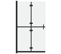 vidaXL Mampara de Ducha Plegable Puerta Cabina Cuarto de Baño Pared Cerramiento Cubículo Partición Seguridad Vidrio ESG Esmerilado 100x190 cm