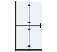 vidaXL Mampara de Ducha Plegable Puerta Cabina Cuarto de Baño Pared Cerramiento Cubículo Partición Seguridad Vidrio ESG Esmerilado 80x190 cm