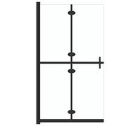 vidaXL Mampara de Ducha Plegable Puerta Cabina Cuarto de Baño Pared Cerramiento Cubículo Partición Seguridad Vidrio ESG Transparente 100x190 cm