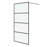 Vidaxl mampara de ducha vidrio esg esmerilado negro 100x195 cm
