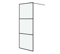 Vidaxl mampara de ducha vidrio esg esmerilado negro 80x195 cm