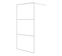 Vidaxl mampara de ducha vidrio esg transparente blanco 100x195 cm