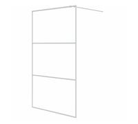 vidaXL Mampara de ducha vidrio ESG transparente blanco 115x195 cm