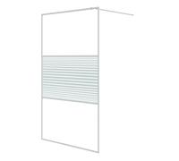 Vidaxl mampara de ducha vidrio esg transparente blanco 115x195 cm