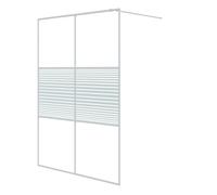 Vidaxl mampara de ducha vidrio esg transparente blanco 140x195 cm