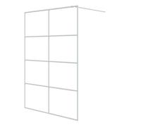 Vidaxl mampara de ducha vidrio esg transparente blanco 140x195 cm