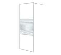 Vidaxl mampara de ducha vidrio esg transparente blanco 80x195 cm
