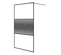 Vidaxl mampara de ducha vidrio esg transparente negro 115x195 cm
