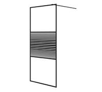 Vidaxl mampara de ducha vidrio esg transparente negro 90x195 cm