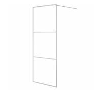Vidaxl mampara de ducha vidrio esg transparente plateado 80x195 cm