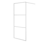 Vidaxl mampara de ducha vidrio esg transparente plateado 90x195 cm