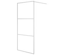 vidaXL Mampara de Ducha Baño Cuarto Accesorios Corredor Pasillo Tocador Entrada Aseo Armario Decoración Bañera Vidrio ESG Transparente Plateado