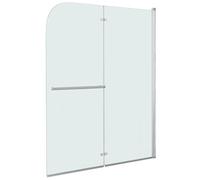 vidaXL Mampara Ducha 1 Hoja Plegable Pivotante + 1 Hoja Fija Cristal Seguridad Vidrio Templado ESG Cabina Baño Transparente Cierre Lateral Bañera