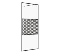 vidaXL Mampara de ducha accesible con puerta – Vidrio ESG transparente, Negro 90x195 cm