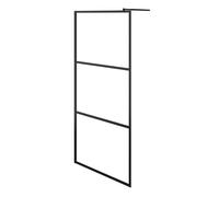 Vidaxl mampara ducha accesible vidrio esg transparente negro 90x195 cm