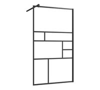 Vidaxl mampara ducha accesible vidrio esg transparente negro 90x195 cm
