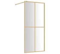 vidaXL Mampara puerta de ducha Vidrio transparente ESG dorado 80x195 cm
