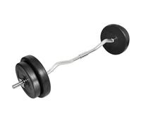 vidaXL Mancuerna con Barra Curvada y Cuatro Discos 30 kg Pesas de Musculación