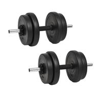 vidaXL Mancuernas con Discos, Juego de Pesas Libres, Set Pesas Gimnasio, Equipo de Entrenamiento Físico para Culturismo Aptitud Halterofilia 40 kg