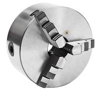 vidaXL Mandril de Torno Autocentrante de 3 Mordazas Mandíbulas Bricolaje Portabrocas de Fresadora Llave de broca Duradero 160 mm Acero
