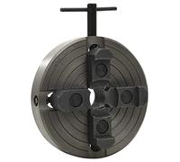 vidaXL Mandril madera 4 mordazas con conexión M33 acero negro 150x63mm