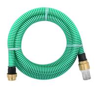 vidaXL Manguera de Succión, Manguera con Conectores de Latón, Manguera de Aspiración, Herramienta para Depuradora Filtro de Agua, PVC Verde 29 mm 10 m