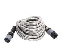 vidaXL Manguera de Jardín, Manguera Flexible con Pulverizador, Tubo de Agua para Riego Limpieza Lavado, Acero Inoxidable Plateado 14 mm 30 m