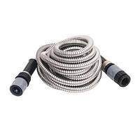 vidaXL Manguera de Jardín, Manguera Flexible con Pulverizador, Tubo de Agua para Riego Limpieza Lavado, Acero Inoxidable Plateado 14 mm 7,5 m