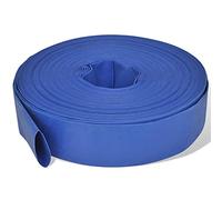 vidaXL Manguera Plana Suministro de Agua de PVC 50 m 2" Azul Goma contra Fuego