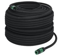 vidaXL Manguera Porosa para Jardín, Cubo de Riego por Goteo para Plantas, Accesorio para Irrigación, Manguera de Remojo, Caucho Negro