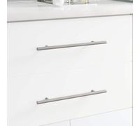vidaXL Manija de armario 12 pcs Plateado 300 mm Acero inoxidable, Diseño cilíndrico, estilo moderno, construcción resistente, uso eficiente, detalles elegantes, opciones versátiles