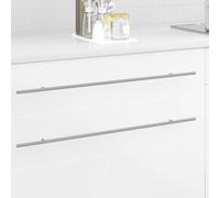 vidaXL Manija de armario 12 pcs Plateado 800 mm Acero inoxidable, Otras soluciones circulares duraderas, diseño moderno para aplicaciones versátiles, ideal para el hogar, oficina o exteriores.