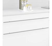 vidaXL Manija de armario 12 pcs Plateado 900 mm Acero inoxidable, Tirador de armario, duradero y con estilo, accesorio funcional para muebles, ideal para almacenamiento y decoración