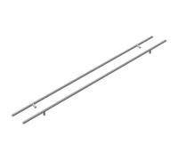 vidaXL Manija de armario 2 pcs Plateado 900 mm Acero inoxidable, Tirador de armario, duradero y con estilo, accesorio funcional para muebles, ideal para almacenamiento y decoración