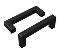 vidaXL Manija de muebles 2 pcs Negro 110 x 12 x 36 mm Hierro, Ideas para cocina, diseños rectangulares, estilos contemporáneos, soluciones innovadoras para espacios modernos, creatividad y funcionali