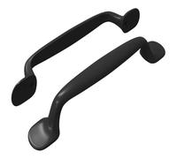 vidaXL Manija de muebles 2 pcs Negro 130 x 19,4 x 22,3 mm Aluminio, Oficina, Espacios creativos, Tendencias de diseño moderno, Entornos colaborativos, Áreas de trabajo flexibles para aumentar la prod