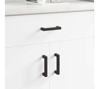 vidaXL Manija de muebles 429 pcs Negro 110 x 12 x 36 mm Hierro, Ideas para cocina, diseños rectangulares, estilos contemporáneos, soluciones innovadoras para espacios modernos, creatividad y funciona