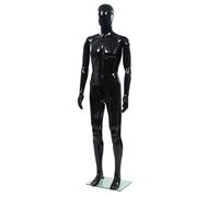 vidaXL Maniquí de Hombre Cuerpo Completo Negro 185 cm Muñeco Modelo Ropa