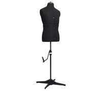 vidaXL Maniquí de Sastre Ajustable Hombre Costurero Robusto Profesional Exhibición de Moda Textil Prendas de Vestir Negro Talla 37-45