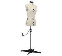 vidaXL Maniquí de Sastre Ajustable Mujer Diseñadores de Moda Tiendas de Ropa Abrigos Vestidos Chaquetas Costurero Crema Talla S 33-40