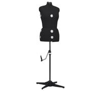 vidaXL Maniquí de Sastre Ajustable Mujer Diseñadores de Moda Tiendas de Ropa Abrigos Vestidos Chaquetas Costurero Negro Talla M 40-46
