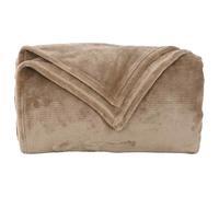 vidaXL Manta Camel 240 x 270 cm Lana, Manta Elegante, Vellón Acogedor, Plush Ligero, Versátil para Decoración Interior, Confort Estiloso